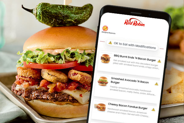 Burnin' Love Burger with Allergy-Friendly app