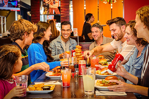 Group enjoying rewards at Red Robin