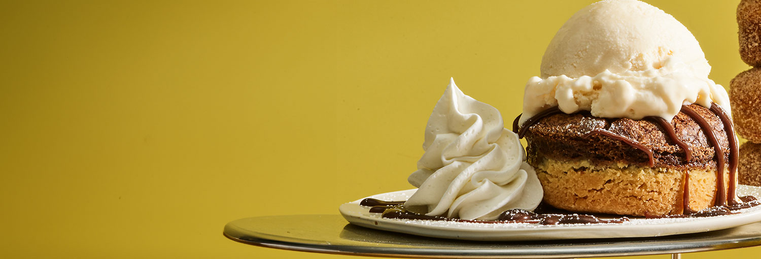 Shortbread Chocolate Soufflé a la mode